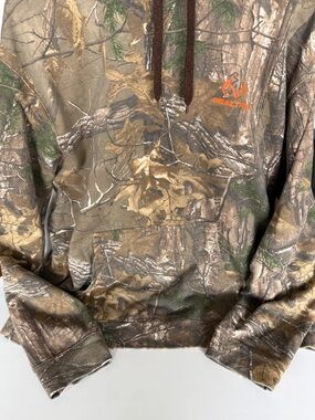 Realtree Camo Pullover Hoodie with Orange Logo
